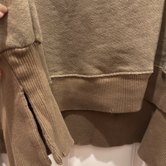 FREE PEOPLE WE THE FREE “TEXAS”CAMDEN SWEATSHIRT Brown NWOT sz M - Picture 8 of 9